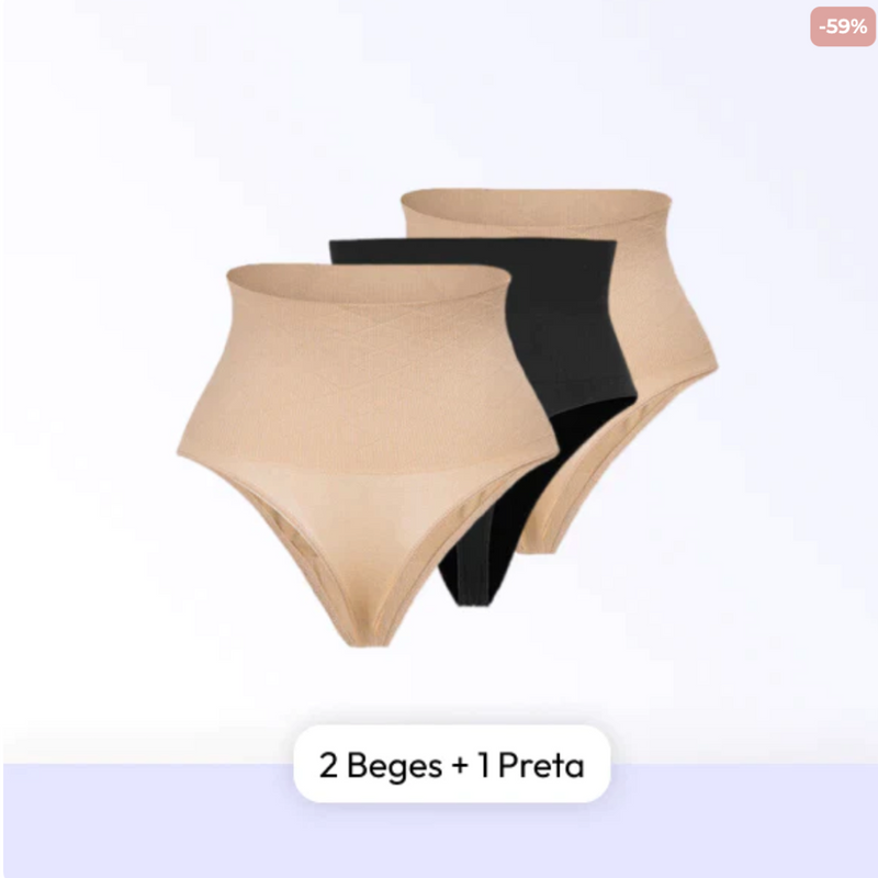 Calcinha Modeladora CurveShaper® Com Barbatanas - (Compre 1 e Leve 3) - Promoção Válida Apenas Hoje!